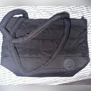 BearPaw black puffer tote bag